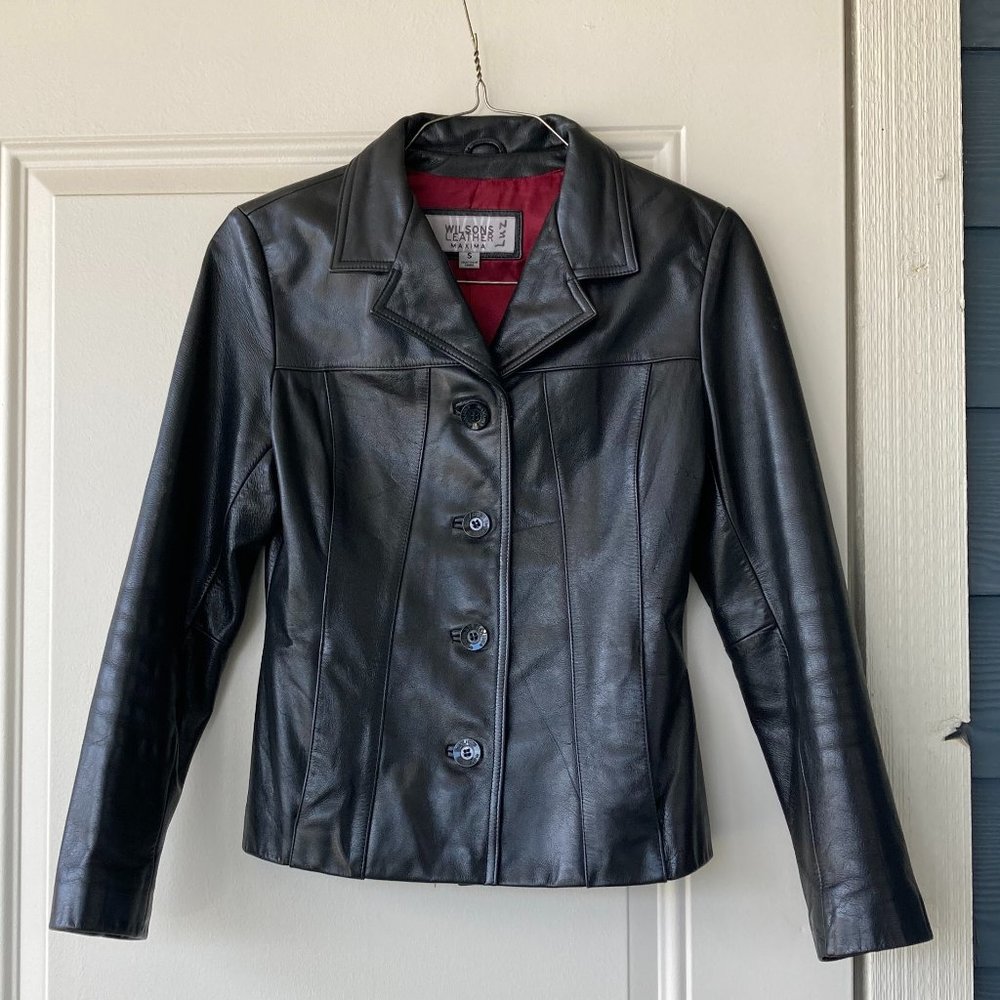 Wilsons Leather Maxima Jacket Black Womens Small